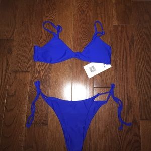 Royal blue Bikini top and bottoms
